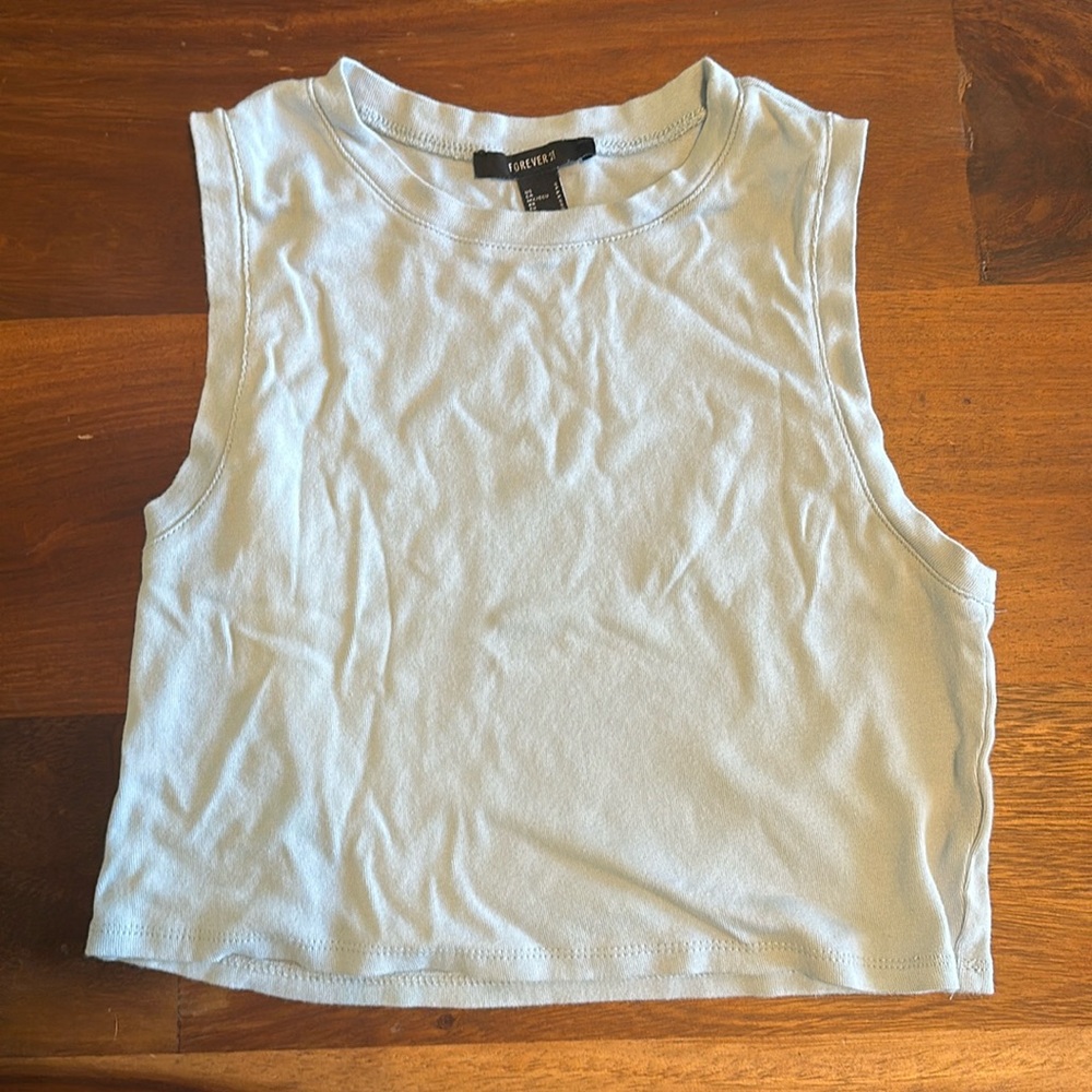 Baby blue tank top